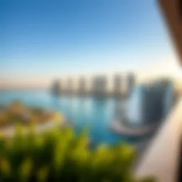 A panoramic view of Blu Water Dubai showcasing stunning architecture and waterfront.