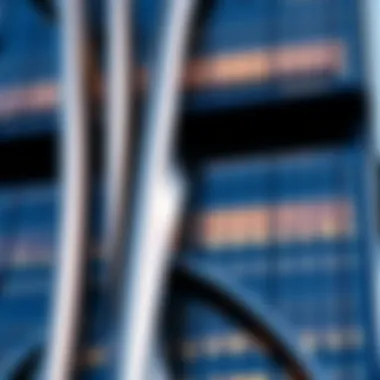 Facade Detail of Davinci Tower Close-up of the innovative façade of Davinci Tower