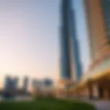 Architectural design of Emirates Tower showcasing modern aesthetics