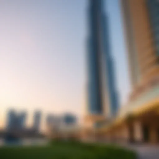 Architectural design of Emirates Tower showcasing modern aesthetics