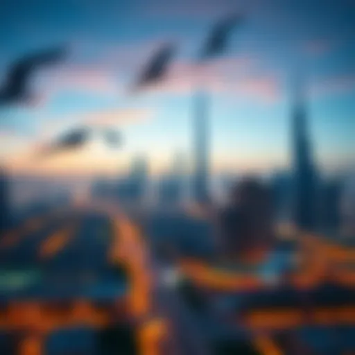 Stunning skyline of Dubai featuring Binghati properties