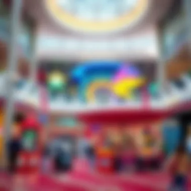 Vibrant Entertainment Zone Entertainment zone within Dubai Festival City Mall featuring vibrant activities