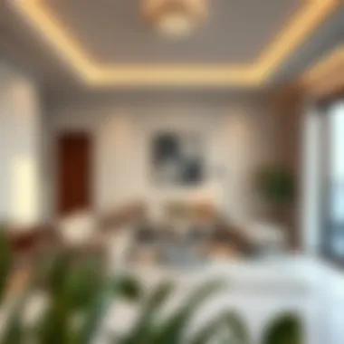 Elegant Living Area in Dubai's 1 BHK Flats Modern living space in a 1 BHK flat in Dubai