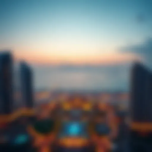 Stunning view of Jumeirah Beach Residence with the skyline in the background