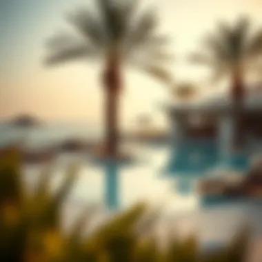 Serene Poolside Luxury at Khalidiya Palace Rayhaan Serene poolside area of Khalidiya Palace Rayhaan capturing relaxation and luxury