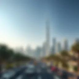 A clear view of Dubai's skyline representing urban development