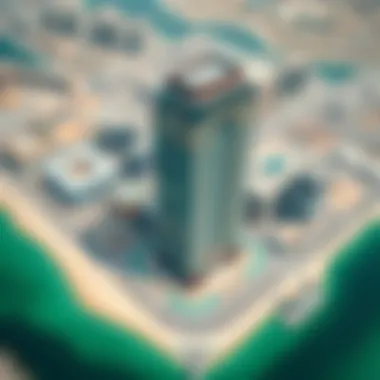 Aerial View Showcasing Bin Kalaib Building's Location Aerial view showcasing the location of Bin Kalaib Building in Dubai