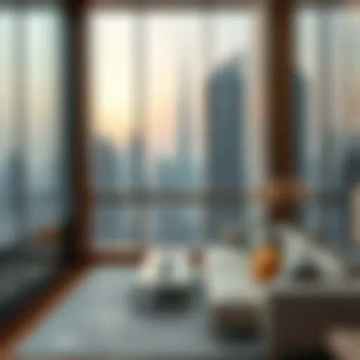 Luxurious apartment in Dubai skyline